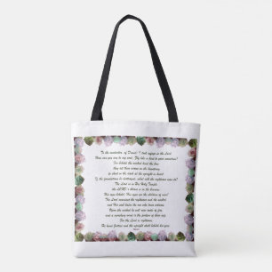 Scripture, Psalm 11, Colorful Roses Tote Bag