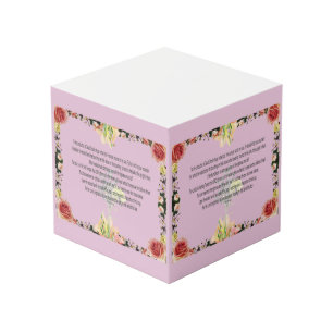 Scripture, Psalm 11, Colourful Flower Cube