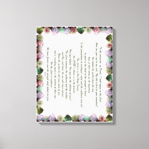 Scripture, Psalm 11, Colourful Roses Canvas Print