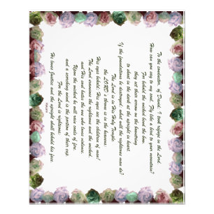 Scripture, Psalm 11, Colourful Roses Photo Print