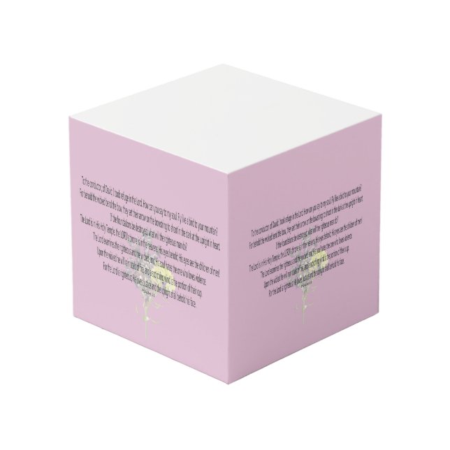 Scripture, Psalm 11, Cube (Front Angled)