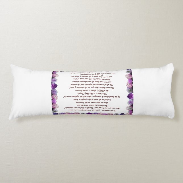 Scripture, Psalm 11, Purple Roses Body Cushion (Front)