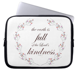Scripture, Psalm 33, Full Kindness Laptop Sleeve