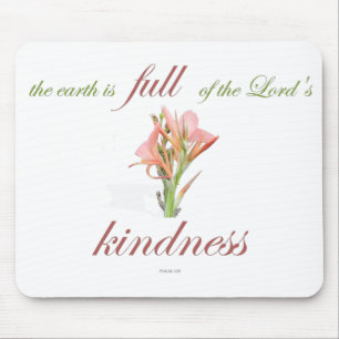 Scripture, Psalm 33, Lord's Kindness, Lily Mouse Mat