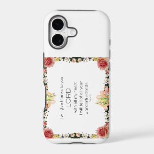 Scripture Psalm 9, Floral