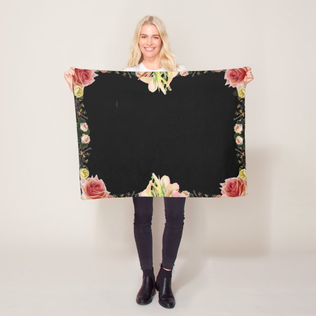 Scripture Psalm 9, Floral Fleece Blanket (In Situ)