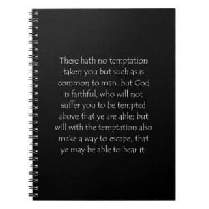 Scripture Quote 1 Corinthians 10 13 Notebook