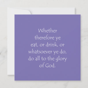 Scripture Quote 1 Corinthians 10 31 Invitation