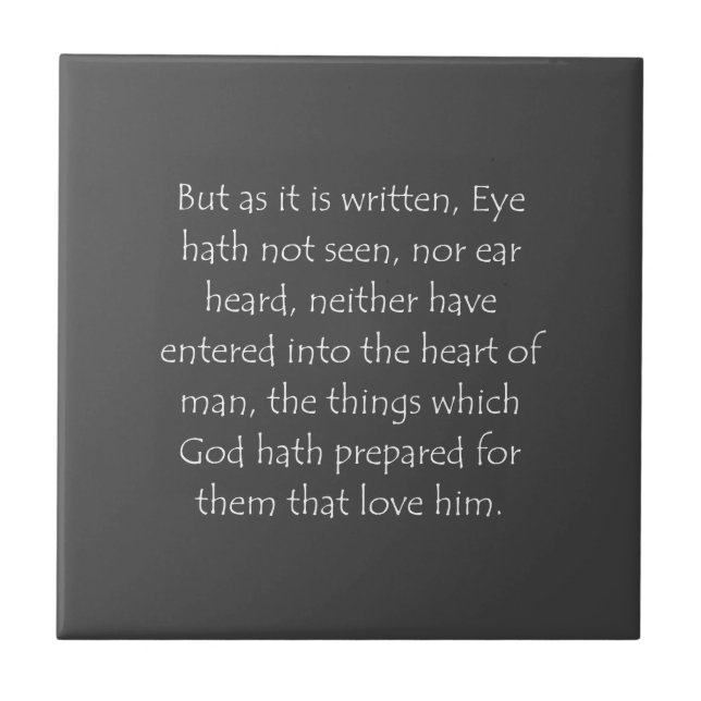 Scripture Quote 1 Corinthians 2 9 Tile (Front)
