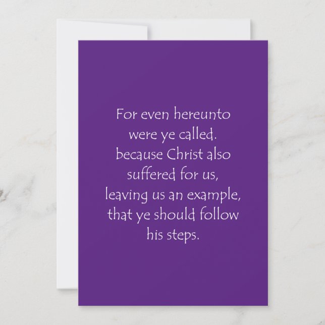 Scripture Quote 1 Peter 2 21 Thank You Card (Front)