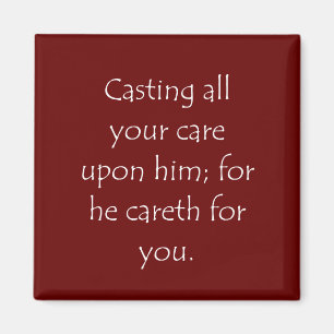 Scripture Quote 1 Peter 5 7 Magnet