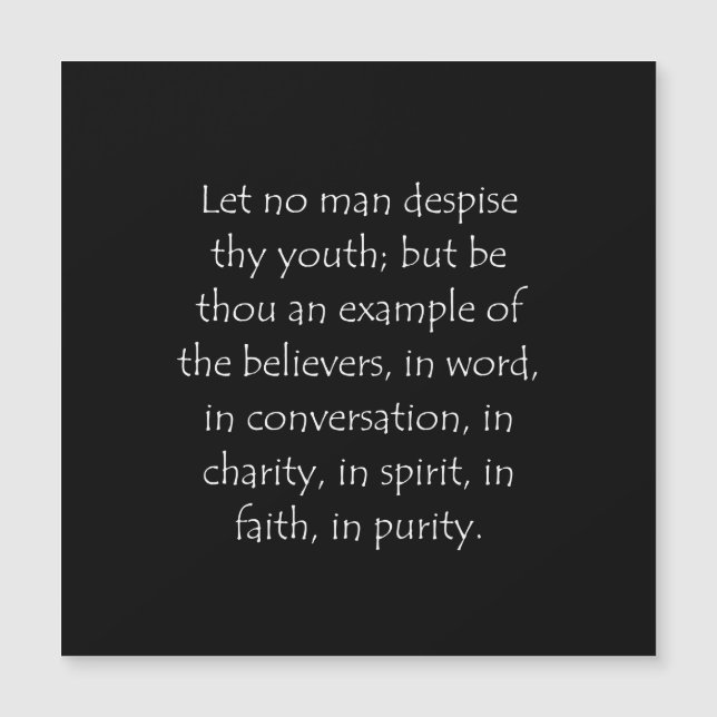 Scripture Quote 1 Timothy 4 12 (Front)