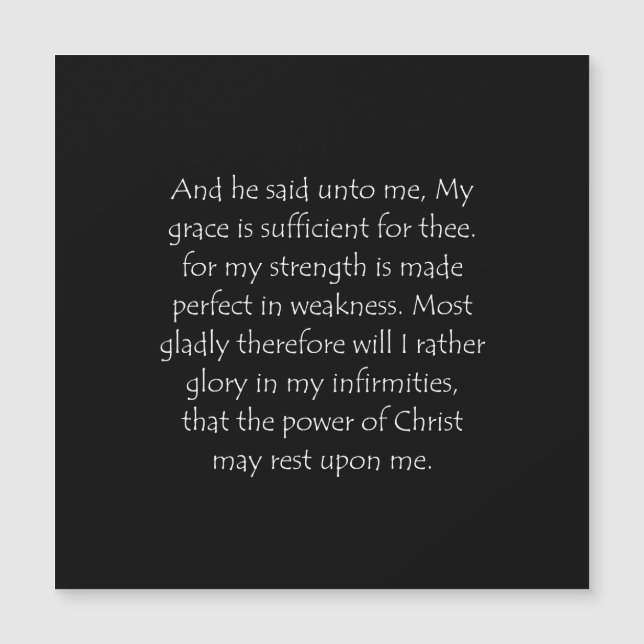 Scripture Quote 2 Corinthians 12 9 (Front)