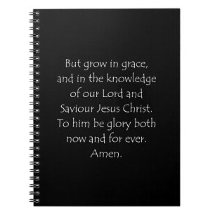 Scripture Quote 2 Peter 3 18 Notebook