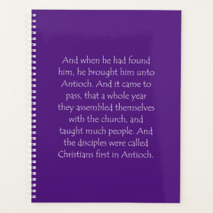 Scripture Quote Acts 11 26 Planner