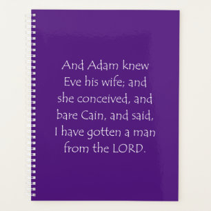Scripture Quote Genesis 4 1 Planner