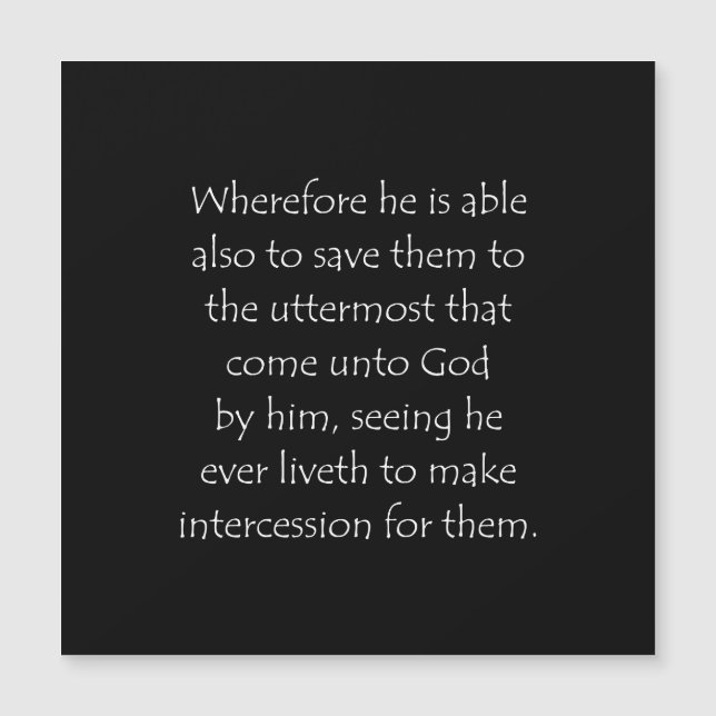 Scripture Quote Hebrews 7 25 (Front)