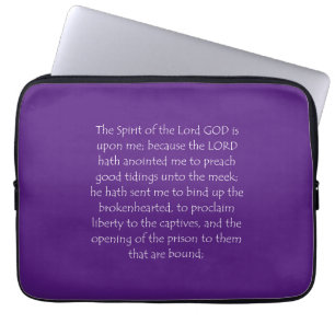Scripture Quote Isaiah 61 1 Laptop Sleeve
