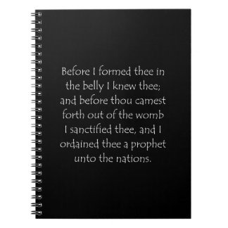 Scripture Quote Jeremiah 1 5 Notebook