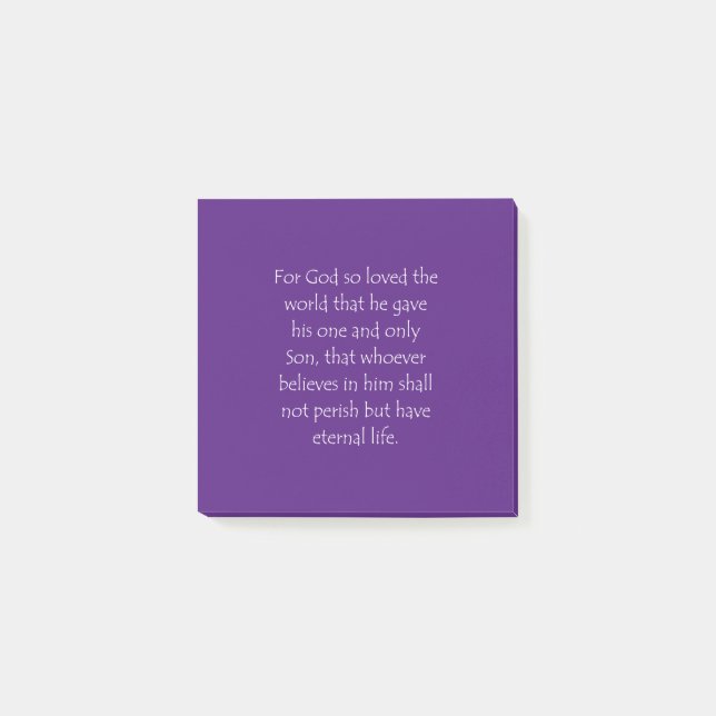Scripture Quote John 3 16 Post-it Notes (Front)