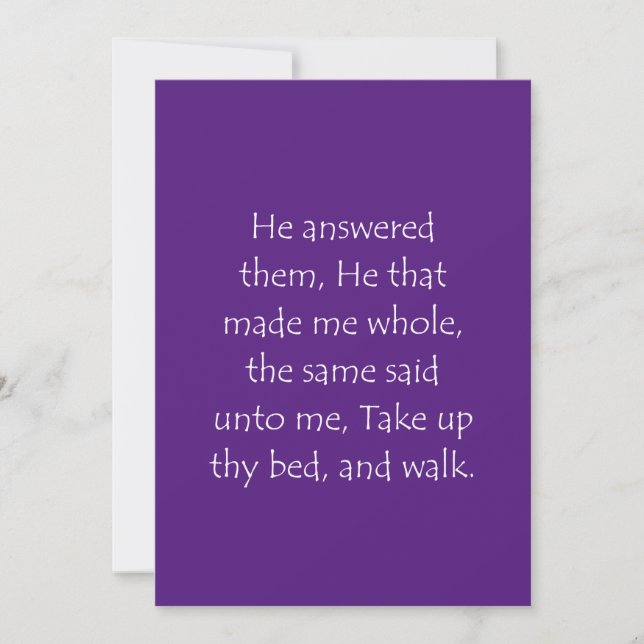 Scripture Quote John 5 11 Thank You Card (Front)