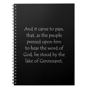 Scripture Quote Luke 5 1 Notebook