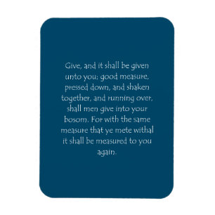 Scripture Quote Luke 6 38 Magnet