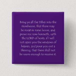 Scripture Quote Malachi 3 10 15 Cm Square Badge