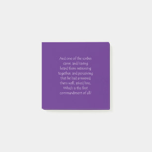 Scripture Quote Mark 12 28 Post-it Notes