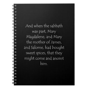 Scripture Quote Mark 16 1 Notebook