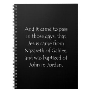 Scripture Quote Mark 1 9 Notebook