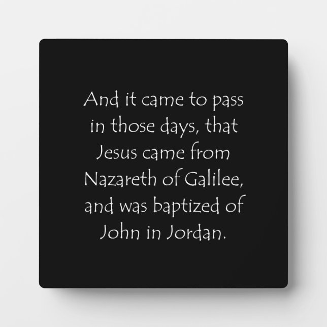 Scripture Quote Mark 1 9 Plaque (Front)