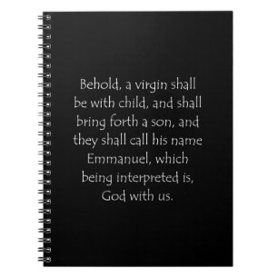 Scripture Quote Matthew 1 23 Notebook