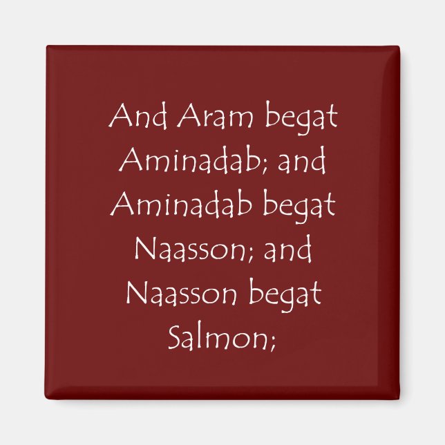 Scripture Quote Matthew 1 4 Magnet (Front)
