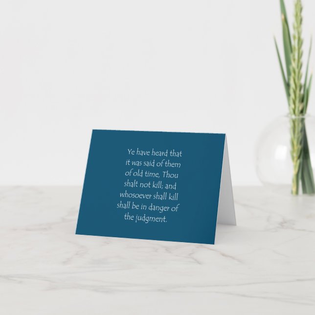 Scripture Quote Matthew 5 21 Thank You Card (Front)