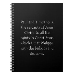 Scripture Quote Philippians 1 1 Notebook