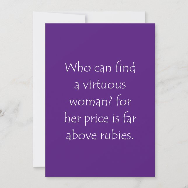 Scripture Quote Proverbs 31 10 Thank You Card (Front)