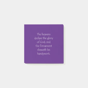 Scripture Quote Psalms 19 1 Post-it Notes