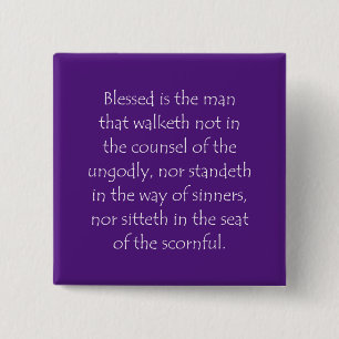 Scripture Quote Psalms 1 1 15 Cm Square Badge