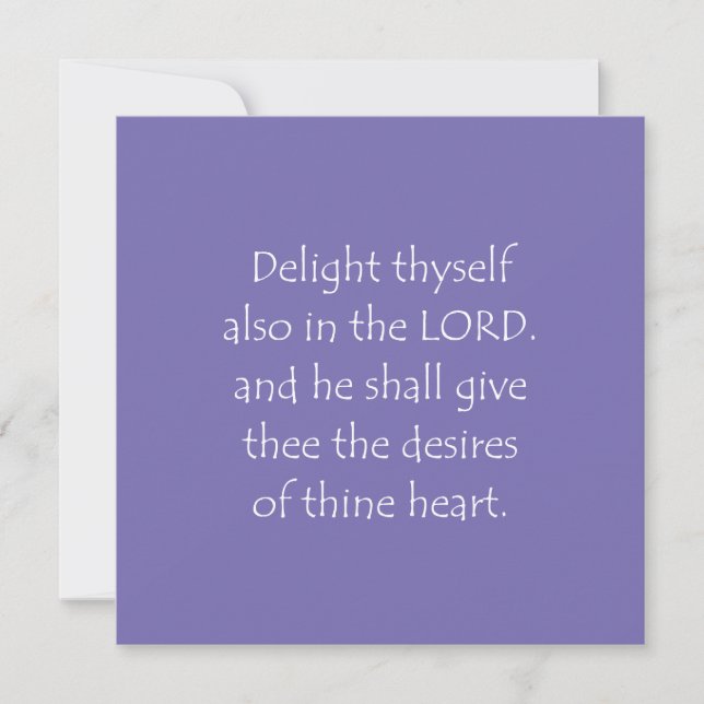Scripture Quote Psalms 37 4 Invitation (Front)