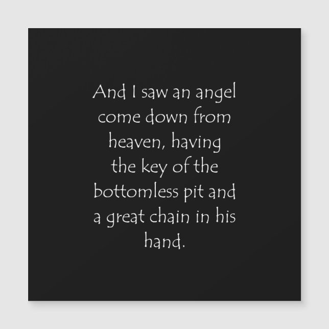 Scripture Quote Revelation 20 1 (Front)