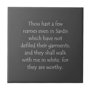 Scripture Quote Revelation 3 4 Tile