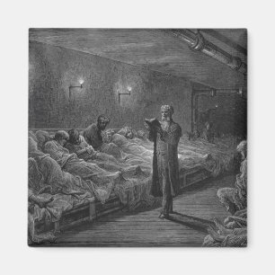 Scripture Reader in a Night Refuge Magnet