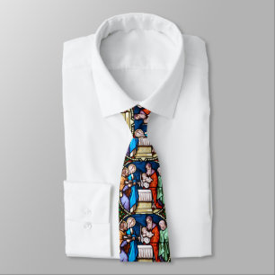 Scripture Stained Glass Church Windows Religious Tie