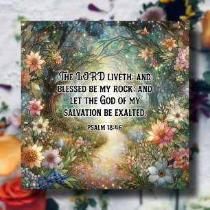 Scripture Stained Glass Floral Woodland Easter Holiday Card