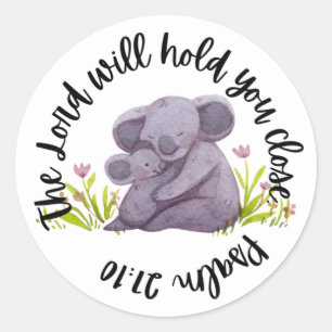 Scripture Sticker (Psalm 27:10 Koala)