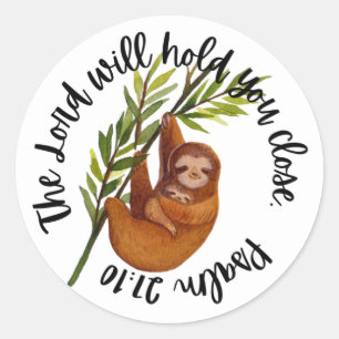 Scripture Sticker (Psalm 27:10 Sloth)