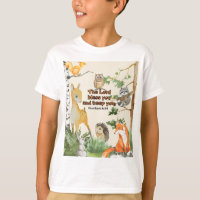 Scripture T Shirt for Kids with Woodland Animals