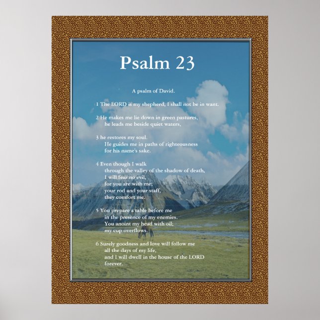 Scripture Template,  Psalm 23 Poster (Front)