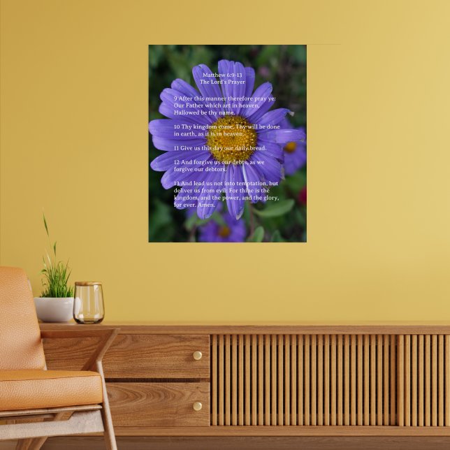 Scripture Template, The Lord's Prayer, purple dais Poster (Living Room 2)